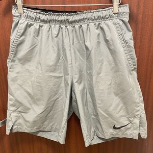 Nike Gray Athletic Shorts with Elastic Waistband
